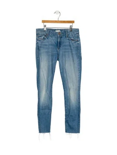 Pre-owned Mother Mid-rise Skinny Leg Jeans In Blue