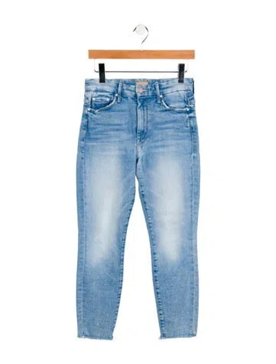 Pre-owned Mother Mid-rise Skinny Leg Jeans In Blue