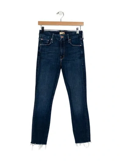 Pre-owned Mother Mid-rise Skinny Leg Jeans In Blue