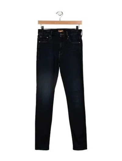 Pre-owned Mother Mid-rise Skinny Leg Jeans In Blue