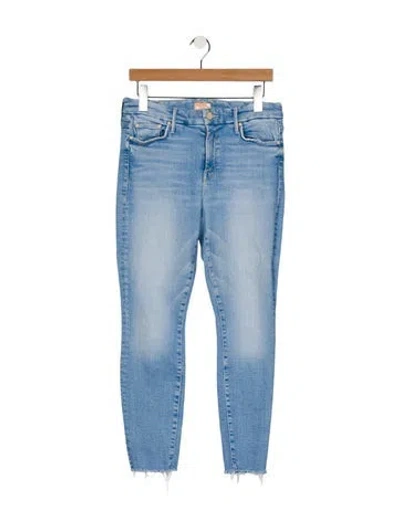 Pre-owned Mother Mid-rise Skinny Leg Jeans In Blue