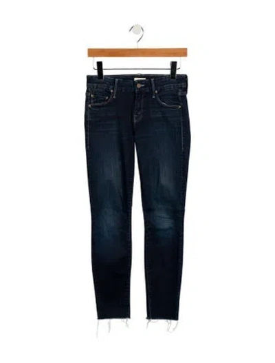 Pre-owned Mother Mid-rise Skinny Leg Jeans In Blue