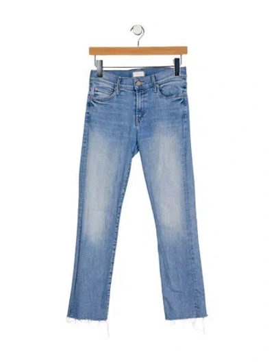 Pre-owned Mother Mid-rise Skinny Leg Jeans In Blue