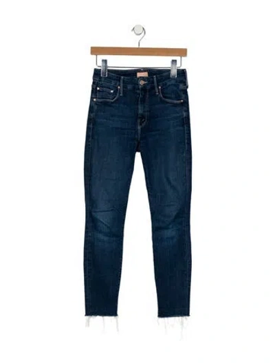Pre-owned Mother Mid-rise Skinny Leg Jeans In Blue