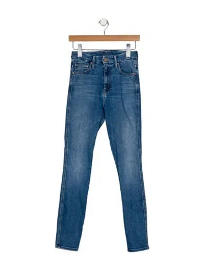 Pre-owned Mother Mid-rise Skinny Leg Jeans In Blue