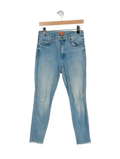 Pre-owned Mother Mid-rise Skinny Leg Jeans In Blue