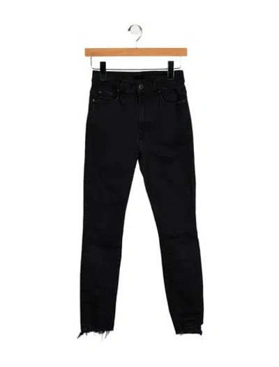 Pre-owned Mother Mid-rise Skinny Leg Jeans In Blue