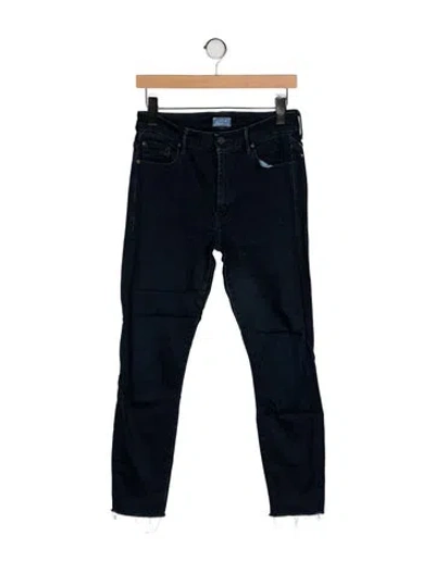 Pre-owned Mother Mid-rise Skinny Leg Jeans In Blue