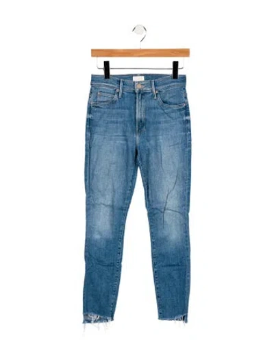 Pre-owned Mother Mid-rise Skinny Leg Jeans In Blue