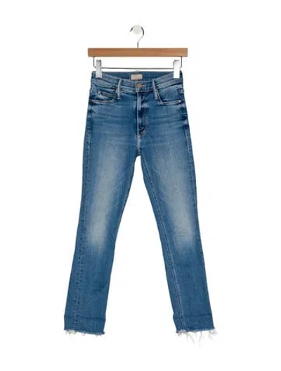 Pre-owned Mother Mid-rise Skinny Leg Jeans In Blue