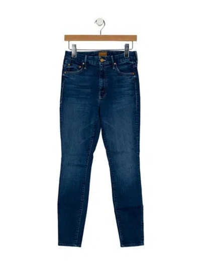 Pre-owned Mother Mid-rise Skinny Leg Jeans In Blue