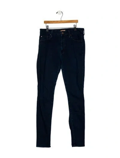 Pre-owned Mother Mid-rise Skinny Leg Jeans In Blue
