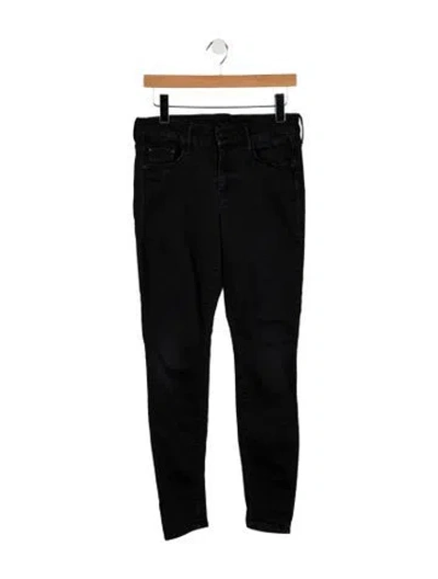 Pre-owned Mother Mid-rise Skinny Leg Jeans In Blue