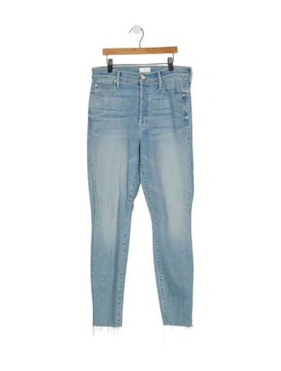 Pre-owned Mother Mid-rise Skinny Leg Jeans In Blue