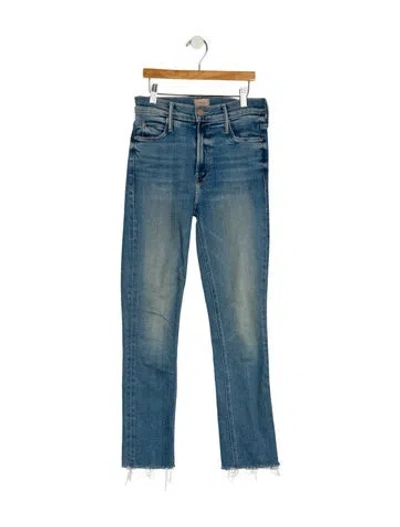Pre-owned Mother Mid-rise Skinny Leg Jeans In Blue
