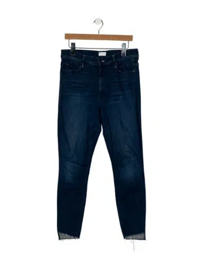 Pre-owned Mother Mid-rise Skinny Leg Jeans In Blue