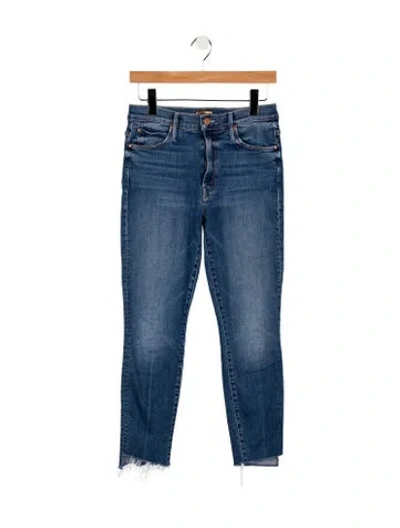 Pre-owned Mother Mid-rise Skinny Leg Jeans In Blue