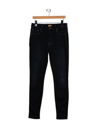 Pre-owned Mother Mid-rise Skinny Leg Jeans In Blue