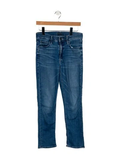 Pre-owned Mother Mid-rise Skinny Leg Jeans In Blue