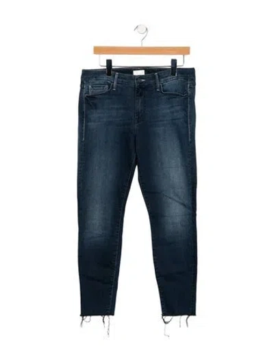Pre-owned Mother Mid-rise Skinny Leg Jeans In Blue