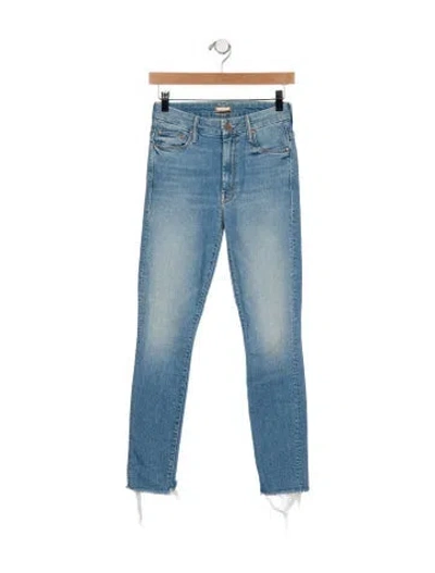 Pre-owned Mother Mid-rise Skinny Leg Jeans In Blue
