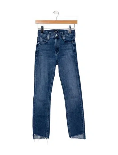 Pre-owned Mother Mid-rise Skinny Leg Jeans In Blue
