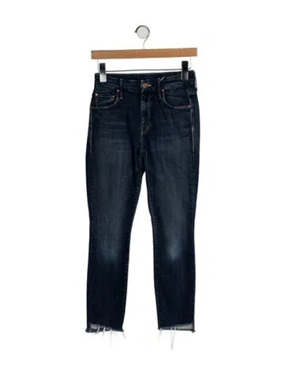 Pre-owned Mother Mid-rise Skinny Leg Jeans In Blue