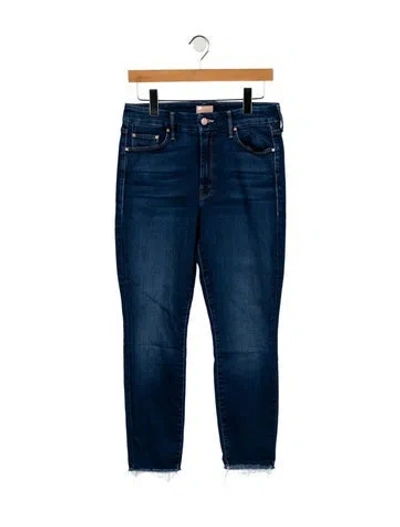 Pre-owned Mother Mid-rise Skinny Leg Jeans In Blue