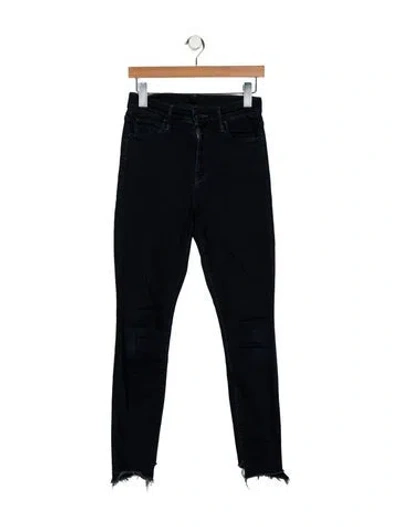 Pre-owned Mother Mid-rise Skinny Leg Jeans In Blue