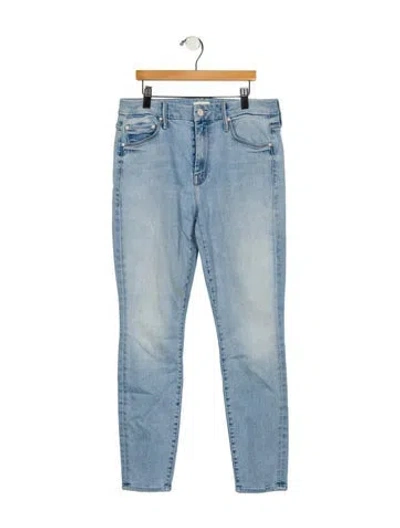 Pre-owned Mother Mid-rise Skinny Leg Jeans In Blue