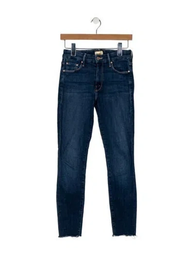 Pre-owned Mother Mid-rise Skinny Leg Jeans In Blue