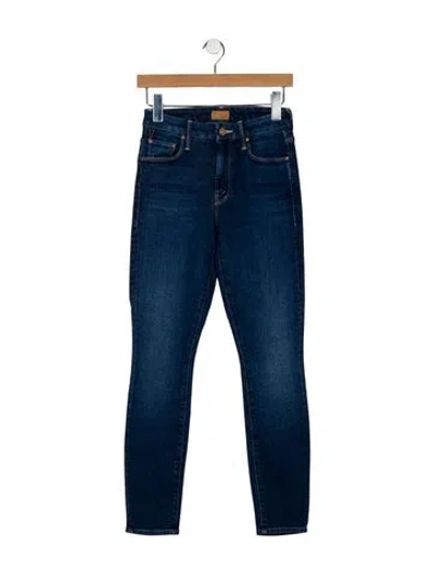 Pre-owned Mother Mid-rise Skinny Leg Jeans In Blue