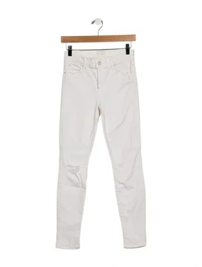 Pre-owned Mother Mid-rise Skinny Leg Jeans In Blue