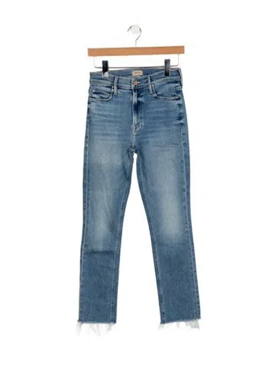 Pre-owned Mother Mid-rise Skinny Leg Jeans In Blue