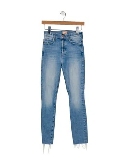 Pre-owned Mother Mid-rise Skinny Leg Jeans In Blue