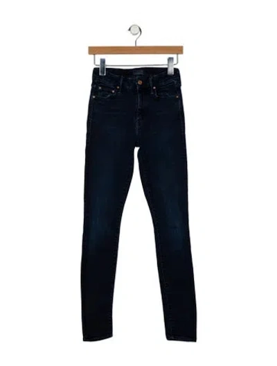 Pre-owned Mother Mid-rise Skinny Leg Jeans In Blue