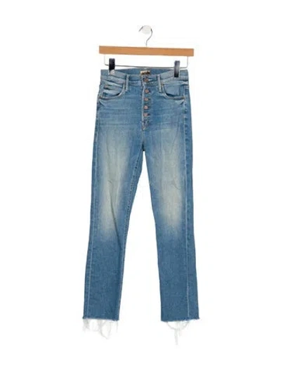 Pre-owned Mother Mid-rise Skinny Leg Jeans In Blue