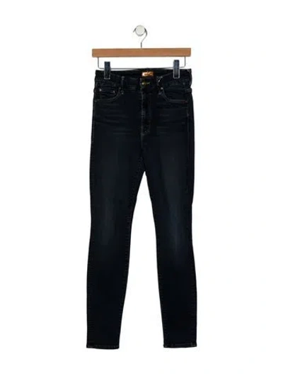 Pre-owned Mother Mid-rise Skinny Leg Jeans In Blue