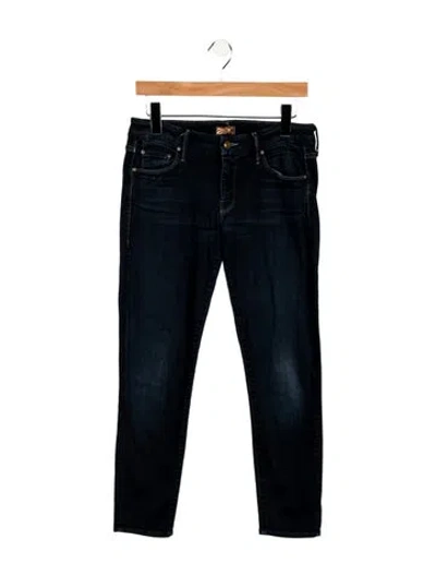 Pre-owned Mother Mid-rise Skinny Leg Jeans In Blue
