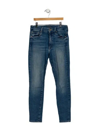 Pre-owned Mother Mid-rise Skinny Leg Jeans In Blue