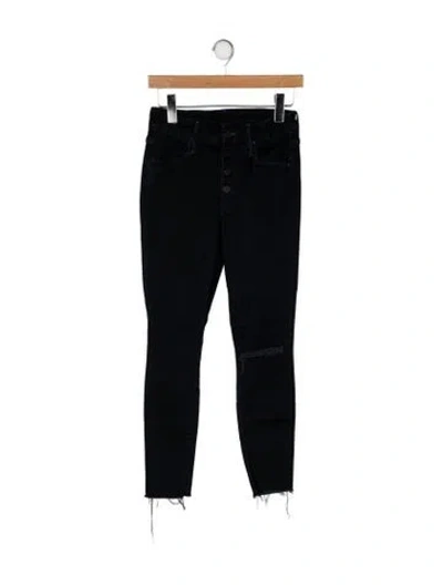 Pre-owned Mother Mid-rise Skinny Leg Jeans In Blue
