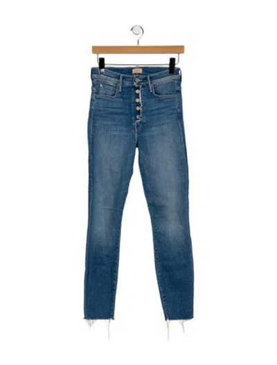 Pre-owned Mother Mid-rise Skinny Leg Jeans In Blue