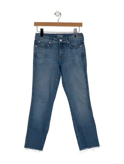 Pre-owned Mother Mid-rise Skinny Leg Jeans In Blue