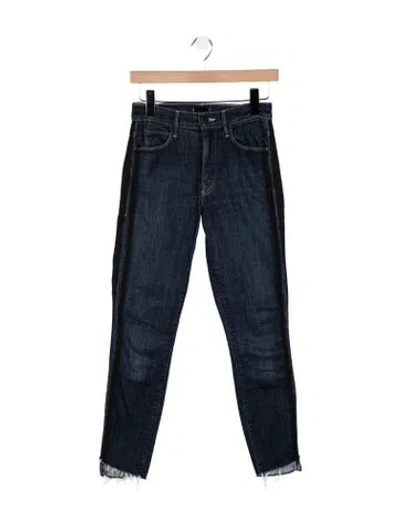 Pre-owned Mother Mid-rise Skinny Leg Jeans In Blue