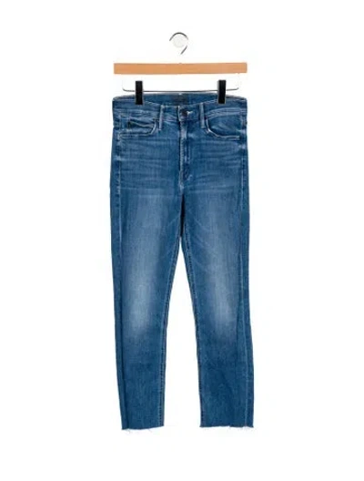 Pre-owned Mother Mid-rise Skinny Leg Jeans In Blue