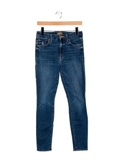 Pre-owned Mother Mid-rise Skinny Leg Jeans In Blue