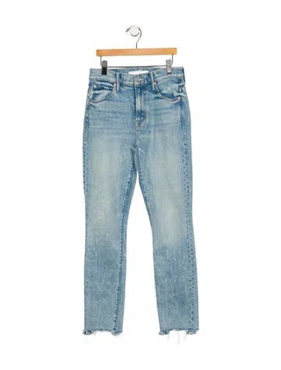 Pre-owned Mother Mid-rise Skinny Leg Jeans In Blue