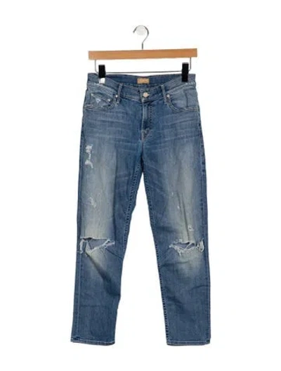 Pre-owned Mother Mid-rise Skinny Leg Jeans In Blue
