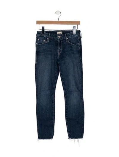 Pre-owned Mother Mid-rise Skinny Leg Jeans In Blue