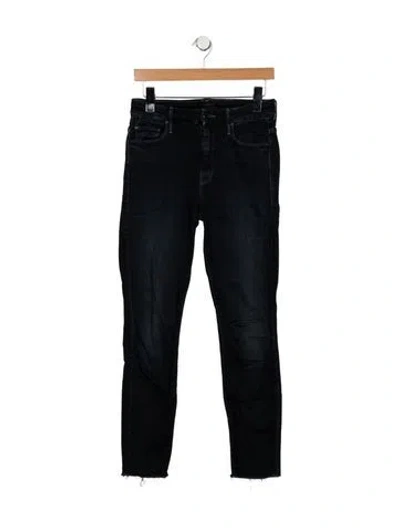 Pre-owned Mother Mid-rise Skinny Leg Jeans In Blue